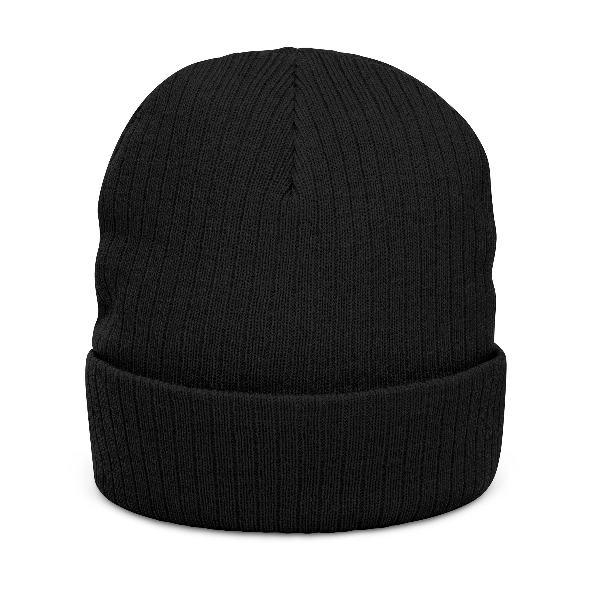 Plug Ribbed Knit Beanie (Embroidery)
