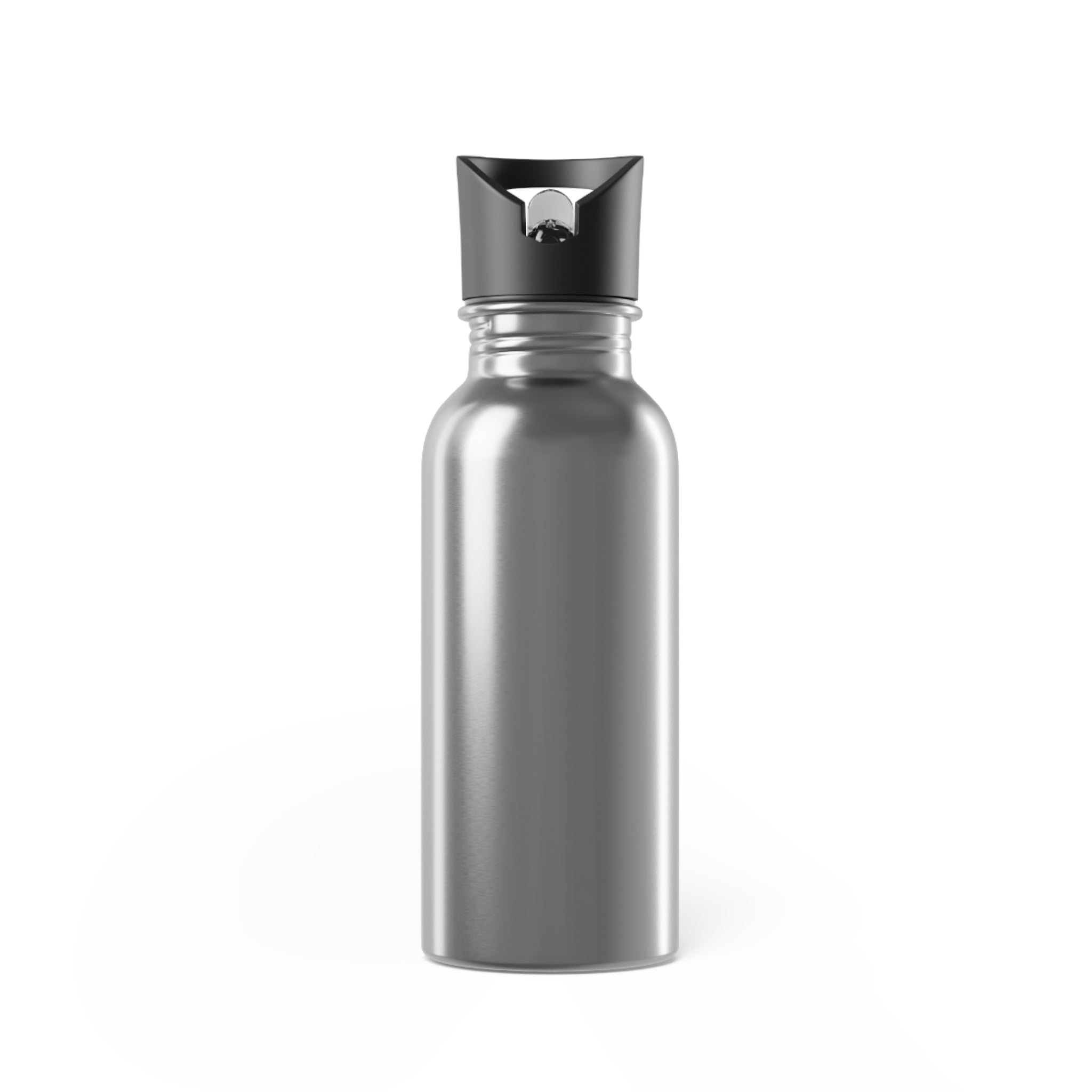 Forged Steel Stainless Steel Water Bottle With Straw, 20oz