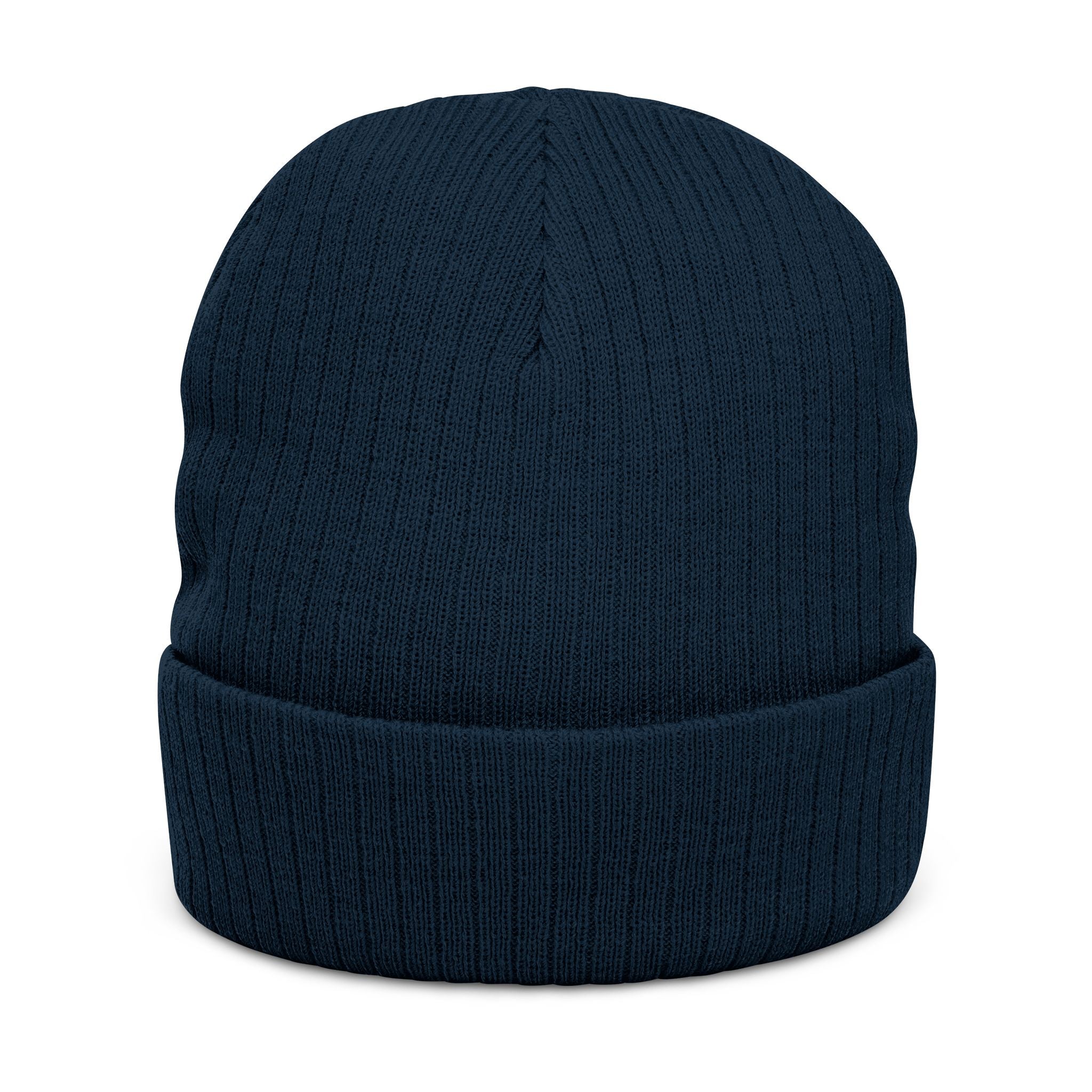 Plug Ribbed Knit Beanie (Embroidery)