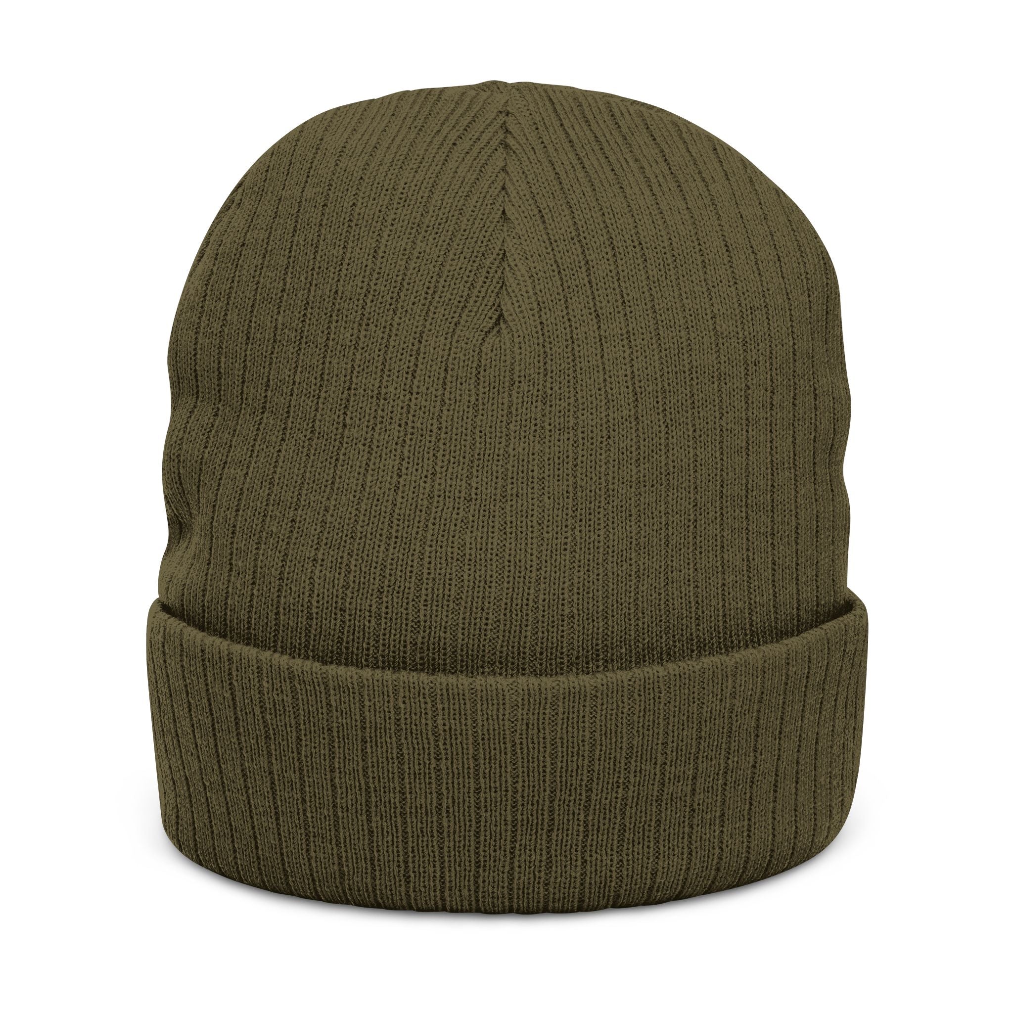 Plug Ribbed Knit Beanie (Embroidery)